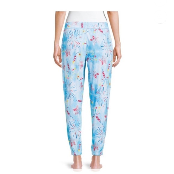 Red white & blue Americana patriotic cozy Jogger loungewear pajama pants size 3X - Picture 5 of 7